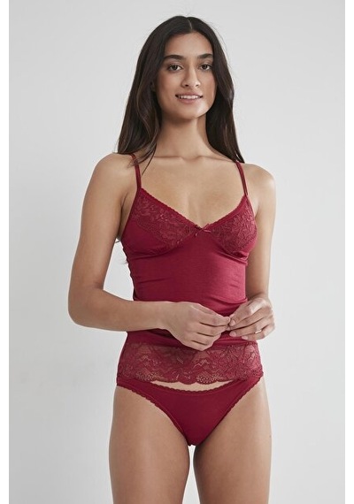 Pierre Cardin Penye Atlet Külot Kadın İç Çamaşırı Takımı - 345 Kırmızı