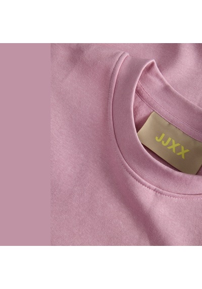 Jack & Jones Kadin Gögüs Logolu Sweatshirt - Abbie - 12223962 Orchid Smoke