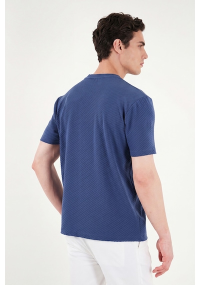 Buratti Pamuklu Bisiklet Yaka Kısa Kollu T Shirt Erkek T Shirt 5904115 İndigo