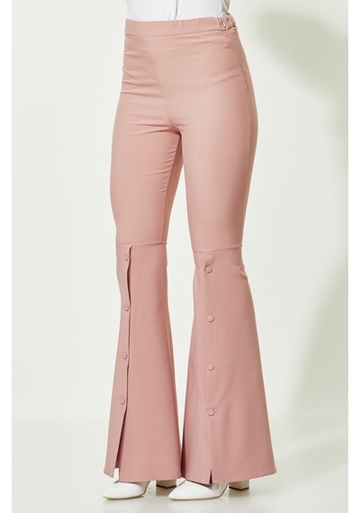 Soralline Kadın Pantalon 1692 Gül Kurusu Ispanyol Paça Gül Kurusu Gülkurusu