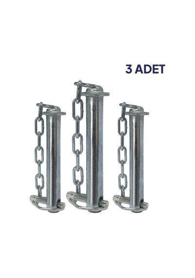 Q28mm - 150mm Zincirli Orta Kol Pimi 3 Adet