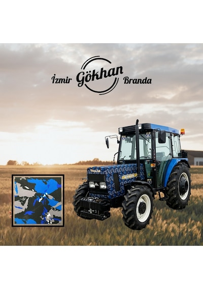 New Holland 75/56s Traktör Kaporta Kılıfı Mavi Eski Model