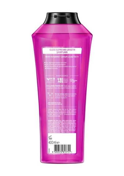 Gliss Supreme Length Koruyucu Şampuan Yağlı Köklü Kuru Uçlu Saçalar 400 Ml Tüm Saç Tipleri