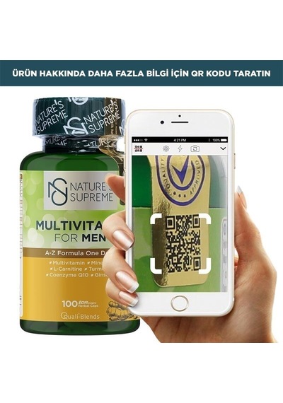 Natures Supreme Multivitamin For Men 100 Kapsül Aromasiz