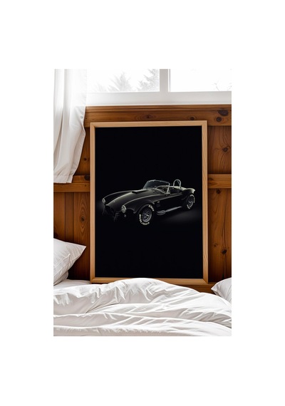 Saturn Ac Shelby Cobra 427 Çerçeveli Tablo Erkek Odası Ve Garaj Dekoru Classic Car Collection