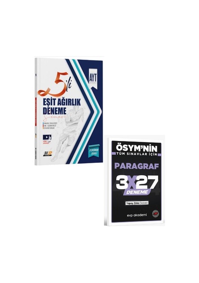 Hız Ve Renk 2027 Ayt Eşit Ağırlık 5 Li Deneme+ Evp Akademi Paragraf