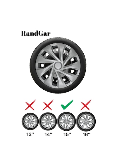Kia Carens 15 İnç Jant Kapağı 4 Adet Gri G121 Rand