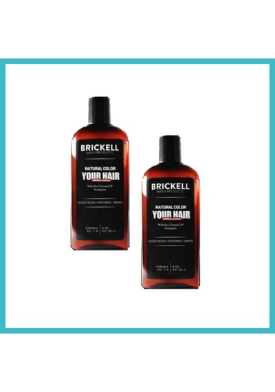 Bezos Brickell Erkeklere Için Saç Sakal Beyazlık Giderci Renklendirci Bakım Şampuanı 300 Ml 2 Adet Dfnbez