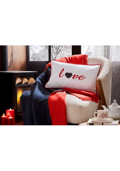 Özdilek Love Dekoratif Yastık 31x50 Cm Beyaz