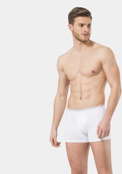 Türen Erkek Likralı Boxer 2'Li Paket 126/Beyaz 001