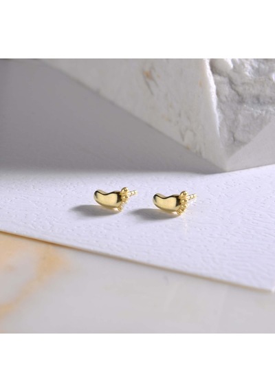 Goldkupe 14 Ayar Altın Bebek Ayak İzi Küpe 0,98 Gr-1728