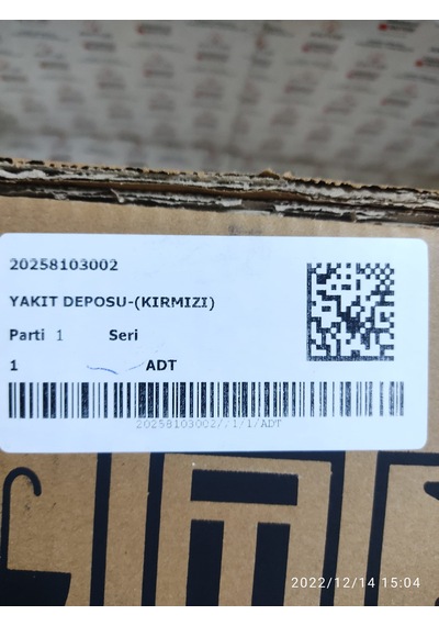 Antor/lombardini Yakıt Mazot Deposu Plastik Kırmızı Ad320/15ld315/350 6,5hp/7,5hp