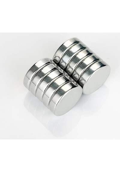 Mıknatıs 10 Adet 20 x 5 mm Yuvarlak Güçlü Neodyum Mıknatıs Çap 20