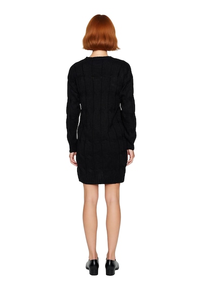 Ersefa Moda Oversize Casual Günlük Çift Plaka Triko Bisiklet Yaka Uzun K Siyah Ersefa Moda Oversize Casual Günlük Çift Plaka Triko Bisiklet Yaka Uzun K Siyah