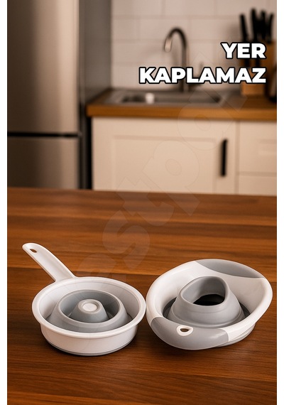 2'li Katlanır Huni Seti - Akordiyon Saplı Huni Ve Kavanoz Hunisi - Katlanabilir Yer Kaplamaz Plastik Diğer
