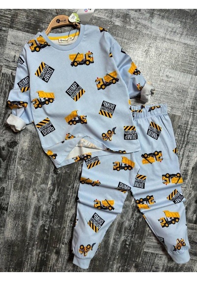 Erkek Çocuk Pamuklu Pijama Takımı Çok Renkli