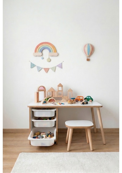 Çocuk Masa Takımı 90x45 Cm 3 Sepetli Çocuk Çalışma Masası Aktivite Masası Yaz-sil 1 Adet Tabureli Beyaz Çocuk Masa Takımı 90x45 Cm 3 Sepetli Çocuk Çalışma Masası Aktivite Masası Yaz-sil 1 Adet Tabureli Beyaz