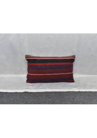 Zehra Abla Halı Yeni El Dokuma Dekoratif Lumbar Kilim Kırlent Yastık Kılıfı 6128