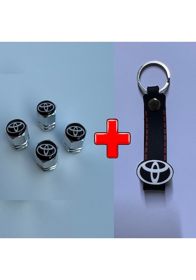 Toyota Verso İle Uyumlu Logolu Alüminyum Sibop Kapağı Ve Silikon Anahtarlık