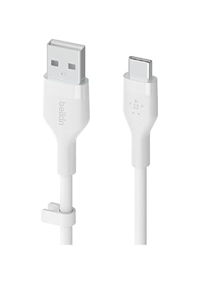 Silicone Usb-c - Usb-a Kablosu 2 M , İpad Pro, Galaxy S21, Ultra, Plus, 20, Ve Diğer Aygıtlar İçin Usb-ıf Onaylı Usb-c Şarj Kablosu - Beyaz