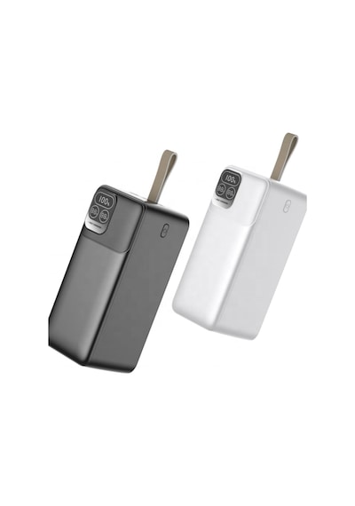 P32-5 50.000 Mah Powerbank 22.5w Hızlı Şarjlı Dijital Göstergeli Taşınabilir Şarj Cihazı-1630 Siyah