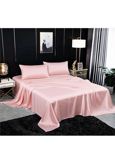 Metin Ev Premium 120 Tel Pamuk Saten Lastiksiz Çarşaf Seti 2 Y Pembe