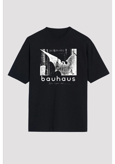 Startmore Adrift Ko Buta Bauhaus Baskılı Unisex Siyah Oversize Tişört Os55128 Siyah