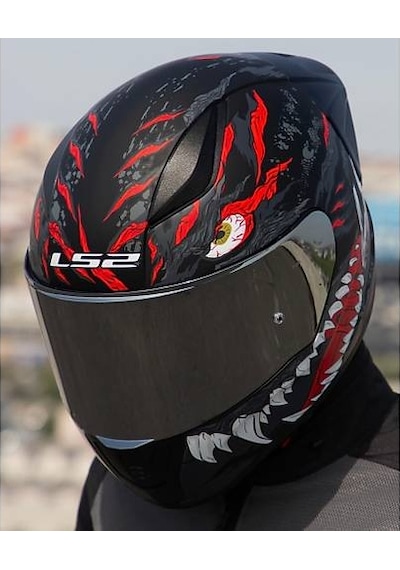 Ls2 Rapıd 2 Race Kaıju Fullface Motosiklet Kaskı Gri Camlı Siyah