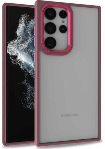 Galaxy S22 Ultra Kılıf Zore Flora Kapak Kırmızı