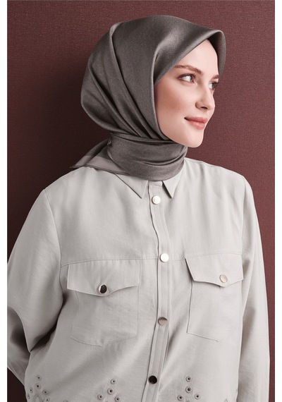 Armine İpek Eşarp 2027 Kış - 9601-52 Vizon Twill
