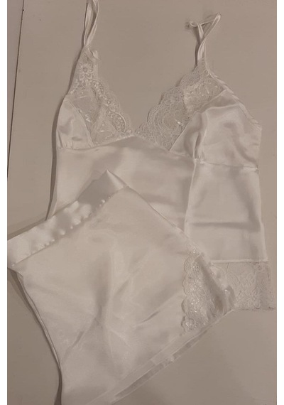Duchesse 137 Çeyizlik Dantelli Saten 6'lı Set -ekru Ekru