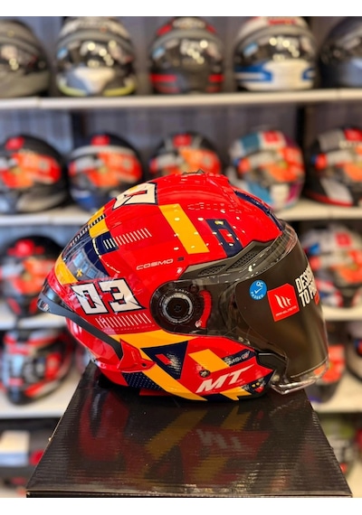 Mt Helmets Cosmo Sv Sergıo Garcıa E5 Parlak Kask Kırmızı