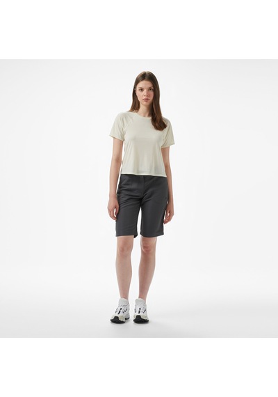 Salomon Shkout Air Crop Ss Kadın Krem Koşu T-shirt Lc2422600