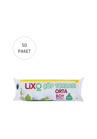 Orta Boy Çöp Torbası 55 X 60 Cm 20 Li Rulo X 50 Paket 1.000 Adet Mavi