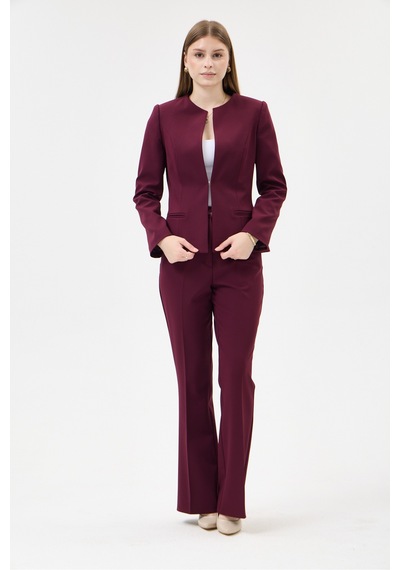 Velnara Moda Mürdüm Klasik Kadın Takım Elbise -sıfır Yaka Ceket & İspanyol Paça Pantolon Koyu Mürdüm - 927017052 Koyu Mürdüm Velnara Moda Mürdüm Klasik Kadın Takım Elbise -sıfır Yaka Ceket & İspanyol Paça Pantolon Koyu Mürdüm - 927017052 Koyu Mürdüm