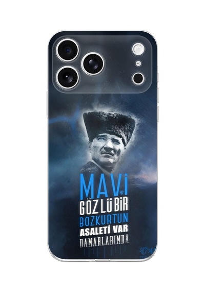 İphone 17 Pro Uyumlu Atatürk Temalı Asalet Ve Bozkurt Baskılı Silikon Kılıf