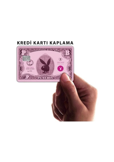 Pembe Playboy Tavşan - Papara, Tosla, Otobüs Kart Kaplama Stickeri Kredi Kartı Için Diğer
