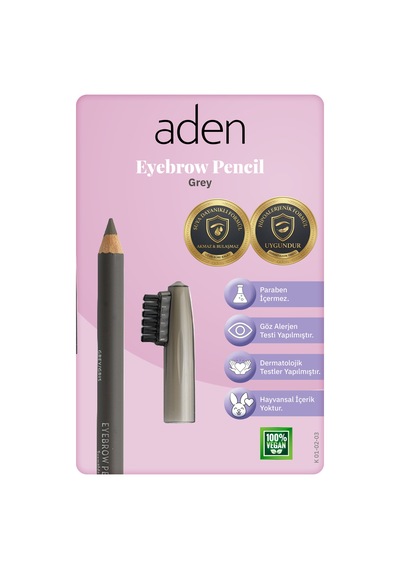 Aden Eyebrow Pencil - Kaş Kalemi 03 Grey Gri 0