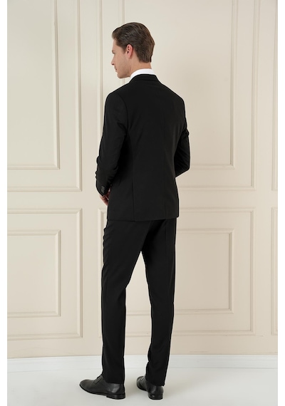 Efor Tk 907 Slim Fit Siyah Spor Takım Elbise Siyah