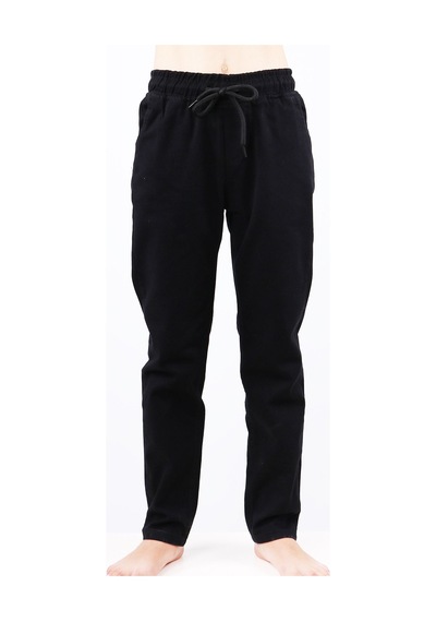 Hçm Çocuk Unisex Okul Pantolonu Beli Lastikli Siyah
