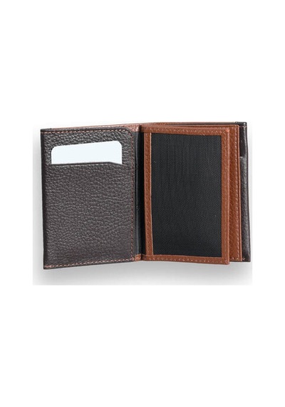 Guard Leather Guard Taba - Kahverengi Çift Renk Bölmeli Hakiki Deri Kartlık Çok Renkli