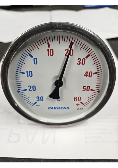 Pakkens Çap 100 Arkadan 30/+60 Derece 10 Cm Termometre