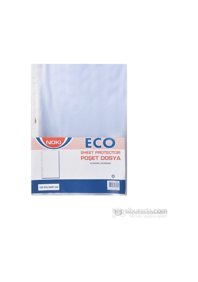 Noki Eco A4 Beyaz Kenarlı Delikli Poşet Dosya Ekoomik Gömlek Föy N11.134