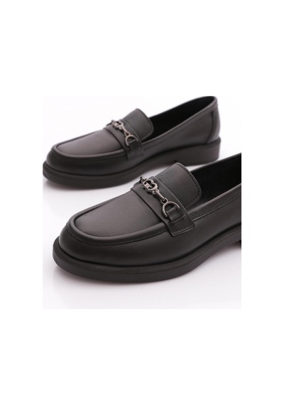 Dgn 258 Kadin Loafer Ayakkabi Siyah Napa
