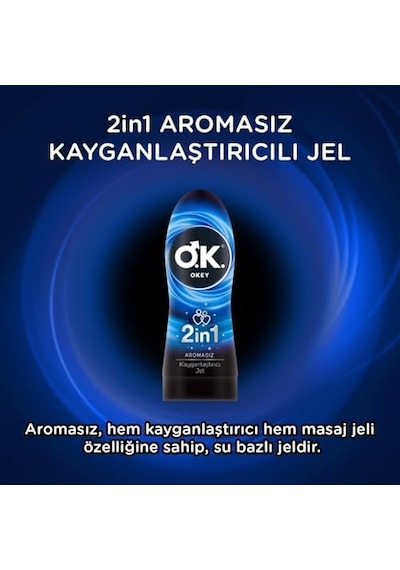 2 İn 1 Aromasız Kayganlaştırıcı Jel 200 Ml