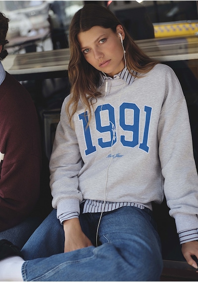 Mavi - 1991 Baskılı Gri Sweatshirt 1s10361-87033 Gri