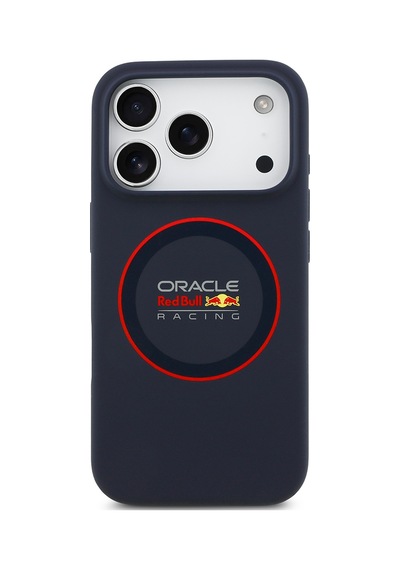 Apple Uyumlu iPhone 17 Pro  Kılıf Redbull Lisanslı M-safeli Kırmızı Halka Ve Logo Silikon Kapak Lacivert Lacivert