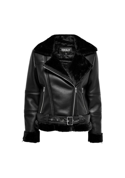 Only 15260002-22k Onlagnete Faux Leather Bıker Jkt Otw Kadın Piu Ceket 15260002-R4306 Siyah