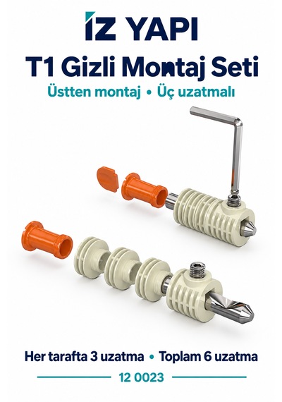 İz Yapı Gm1+3 T1 Asma Klozet Gizli Montaj Seti Üstten Montaj Üç Uzatmalı Çok Renkli