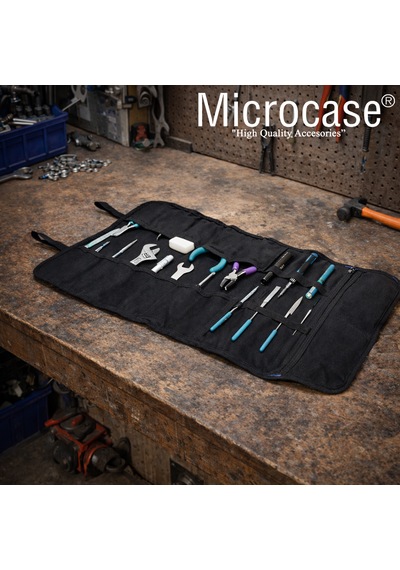 Microcase Motosiklet Bisiklet Elektrikli Araçlar Ve Genel Kullanım İçin Katlanabilir Portatif Alet Çantası Al5514 Siyah